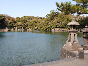 Myojin Ike pond 5 minutes walk from Yuzuya Honten